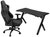 Sharkoon Gamer Asztal - Skiller SGD1 Black (Fa lap, fém lábak, modern dizájn, kábelrendezés, fekete, 140 x 70 x 78 cm)