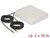 Delock LTE MIMO Antenna 2 x SMA Plug 8 dBi directional with connection cable RG-58 10 m white outdoo