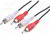 Goobay 2,5m 2x RCA - 2x RCA kábel, fekete