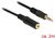 Delock Stereo Jack hosszabbító kábel 3.5 mm 3 pin apa > anya 2 m fekete