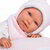 Llorens Mimi újszülött sírós lány baba holdacska alakú párnával 42cm (74052)