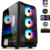 Spirit of Gamer Számítógépház - Rogue VI RGB (fekete, ablakos, 8x12cm ventilátor, alsó táp, ATX, 1xUSB3.0, 2xUSB2.0)