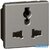 Legrand 572623 Arteor Multistandard socket 2P+E unswitched, shuttered, 2 modules, magnesium