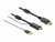 DELOCK HDMI M DisplayPort M 4K cable 10m powered by USB A M black