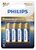 Philips LR6M4B/10 ELEM PREMIUM ALKALI AA 4-BLISZTER