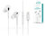Devia univerzális sztereó felvevős fülhallgató - Lightning - Devia Smart Series Stereo Wired Earphone - white