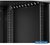 Stalflex RC19-12U-450GB 19" 12U 450 mm mély lapra szerelt fekete üveg ajtós fali rack szekrény