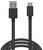 DELIGHT kábel - USB-C töltőkábel (USB-C apa be-/kimenet; 2m, fekete)