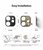 Ringke Camera Sytling hátsó kameravédő borító - Apple iPhone 12 - silver