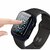 Apple Watch 4/5/6/SE (44 mm) védőtok beépített edzett üveggel - fekete (ECO csomagolás)