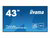 Iiyama 43" ProLite LE4340UHS-B1 -- VA panel 4K 3840x2160 16:9 60Hz 8ms 5000:1 350cd DVI/HDMI, speakers
