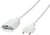 Logilink Power Cord, Extension Euro/M -Euro/F, 1.0m, white