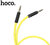 HOCO 3,5 - 3,5 mm jack audio kábel 2 m-es lapos vezetékkel - HOCO UPA16 Aux Audio Cable - fekete/sárga