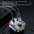 YESIDO Bluetooth FM-transmitter/szivargyújtó töltő - 2xUSB + QC3.0 + PD + MP3 + Flash/TF/microSD kártyaolvasó - YESIDO Y45 - fekete