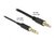 Delock 66074 4tűs 3,5mm Jack apa > anya 50cm fekete hosszabbító kábel