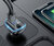 YESIDO Bluetooth FM-transmitter/szivargyújtó töltő - 2xUSB + MP3 + Flash/TF/microSD kártyaolvasó - YESIDO Y44 - fekete