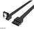 Akasa Super slim SATA3 kábel - 50cm jobbra elforgatott - fekete - 50cm - AK-CBSA09-05BK