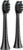 AENO Replacement toothbrush heads, Black, Dupont bristles, 2pcs in set (for ADB0004/ADB0006 and ADB0003/ADB0005)
