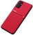 Műanyag telefonvédő (szilikon keret, közepesen ütésálló, beépített fémlemez, bőr hatású hátlap, csíkos minta) PIROS