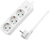 Logilink Aljzat 3-as + kapcsoló, 3x CEE 7/3, 1,5 m, fehér