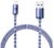 BASEUS CRYSTAL SHINE adatkábel és töltő (USB - lightning 8pin, 2.4A, PD gyorstöltés tám., 120cm, cipőfűző minta) LILA