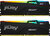 Kingston 64GB 5200MHz DDR5 Fury Beast RGB Kit 2x32GB CL40 DIMM - KF552C40BBAK2-64