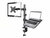 Gembird MA-DA-02 Adjustable desk mount with monitor arm and notebook tray
