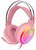 Snopy Fejhallgató - SN-GX82 PINKY (mikrofon, 3.5mm jack, hangerőszabályzó, nagy-párnás, 2m kábel, pink)