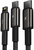 Baseus Tungsten Gold 3 az 1-ben USB-kábel, USB-mikro-USB, USB-C, Lightning, 3,5 A, 1.5m, fekete (CAMLTWJ-01)