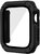 Apple Watch Series SE Műanyag keret (BUMPER, ütésálló + kijelzővédő üveg) FEKETE