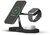 Haffner FN0345 15W Tech-Protect A12 3in1 Wireless Charger fekete Qi vezeték nélküli töltő állomás