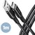 Axagon BUCM-AM10AB 1m Type C - USB fekete adat- és töltőkábel