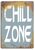 PF Chill Zone 20x30 cm-es retro dekor fémtábla