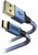 Hama 201558 FIC E3 USB Type-C "Reflective" 1,5m, kék adatkábel