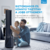 Midea AMS150-PBW Bladeless Fan & air purifier, Smart WiFi, digital with IOT and remote, H13 HEPA filter, 10 speeds, wide oscillation, ION mode, up to 48 m2, timer, INTELLIGENT WIND, sleep mode, Led display