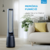 Midea AMS150-PBW Bladeless Fan & air purifier, Smart WiFi, digital with IOT and remote, H13 HEPA filter, 10 speeds, wide oscillation, ION mode, up to 48 m2, timer, INTELLIGENT WIND, sleep mode, Led display