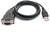 Equip Kábel - 133391 (USB-A to Serial (DB9), fekete, 1,5m)