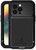 LOVE MEI Powerful defender telefonvédő (fém keret, extrém ütésálló, cseppálló, porálló + Gorilla Glass üveg) FEKETE Apple iPhone 14 Pro