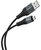 HOCO X38 adatkábel és töltő (USB - microUSB, 2.4A, gyorstöltés támogatás, 100cm, törésgátló) FEKETE