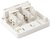 Equip Keystone Fali doboz - 125124 (2 port, Cat5e/Cat6/Cat6A, árnyékolatlan, porvédő, fehér)