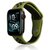 Pótszíj (egyedi méret, szilikon, lyukacsos, légáteresztő) SÖTÉTZÖLD / FEKETE Apple Watch Series 1,2,3,4,5,6,7,8,SE,Ultra