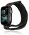 Pótszíj (egyedi méret, nylon, tépőzáras, légáteresztő) FEKETE Apple Watch Series 1,2,3,4,5,6,7,8,SE, Ultra