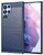 Szilikon telefonvédő (közepesen ütésálló, légpárnás sarok, szálcsiszolt, karbon minta) SÖTÉTKÉK - Samsung Galaxy S23 Ultra