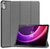Tok álló, bőr hatású (aktív FLIP, oldalra nyíló, TRIFOLD asztali tartó funkció) SZÜRKE - Lenovo Tab P11 Gen2 (TB350)