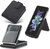 Tok álló, bőr hatású (FLIP, oldalra nyíló, asztali tartó funkció, prémium) FEKETE Samsung Galaxy Z Flip 4 (SM-F721)