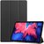 Tok álló, bőr hatású (aktív FLIP, oldalra nyíló, TRIFOLD asztali tartó funkció) FEKETE Lenovo Tab P11 (TB-J606F) Lenovo Tab P11 5G (TB-J607Z) Lenovo Tab P11 Plus (TB-J616F)