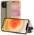 Tok álló, bőr hatású (FLIP, oldalra nyíló, asztali tartó funkció, hívószámkijelzés, View Window) BARNA - Apple iPhone 12 Pro Max
