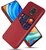Műanyag telefonvédő (közepesen ütésálló, bankkártya tartó, textil bevonat, bőr hatású hátlap) PIROS Xiaomi Redmi Note 9 Pro Xiaomi Redmi Note 9S