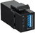 Logilink USB 3.0 keystone csatlakozó, A/F-USB-A/F, fekete