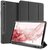 DUX DUCIS DOMO tok álló, bőr hatású (aktív FLIP, oldalra nyíló, TRIFOLD, S Pen tartó, textil minta) FEKETE - Samsung Galaxy Tab S9 LTE (SM-X716),Samsung Galaxy Tab S9 WIFI (SM-X710)